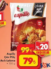 ASPİLİÇ ÇITIR PİLİÇ ACILI LOKMA 300 G fiyat ve kampanya bilgisi